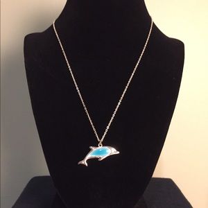 Dolphin necklace (sterling silver)